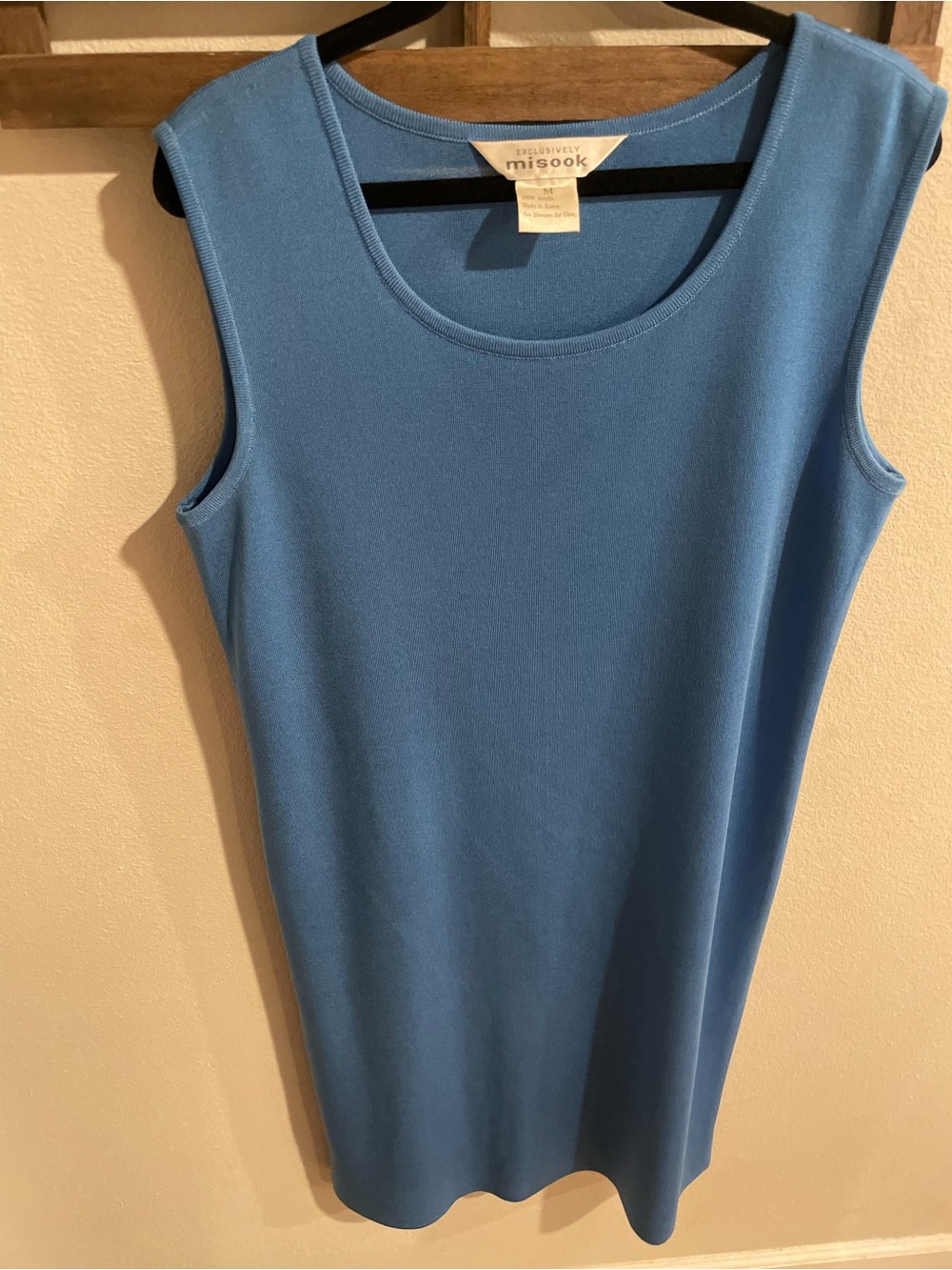 Exclusively‎ Misook Sky Blue Sleeveless Knit Dress Size Medium
